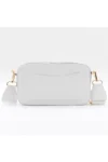 کیف زنانه سفید با کیفیت اسپرت کیف شانه ای صلیب بند دار شیک با دو جیب (سایز کوچک) - 393