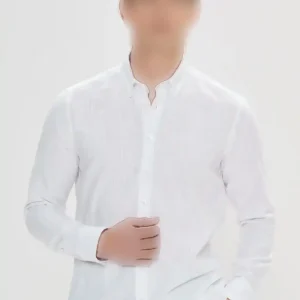 پیراهن کتانی یقه باریک مردانه باریک و باریک با ظاهر 100% پنبه - 92