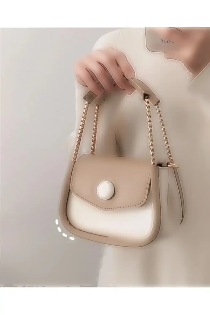 کیف باگت زنجیره ای کرم راسو زنانه - 201