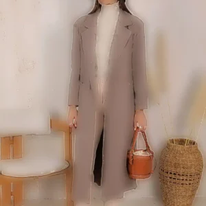 مانتو ترمه کمربند MINK 32-6500-1 - 1013