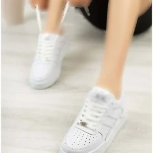 کفش ورزشی کتانی سبک انعطاف پذیر ارتوپدی تضمینی Unisex سفید سفید - 1064