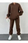 لباس زنانه گرمکن قهوه ای 3 نخ ست بالا و پایین - 1149