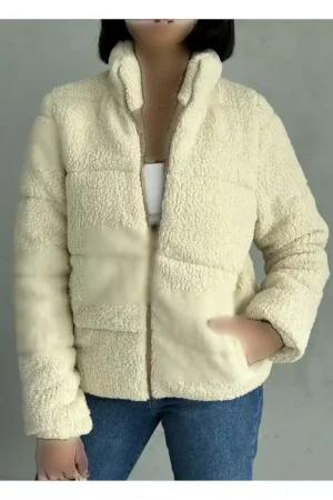 کاپشن پف دار عروسکی برجسته - 1200