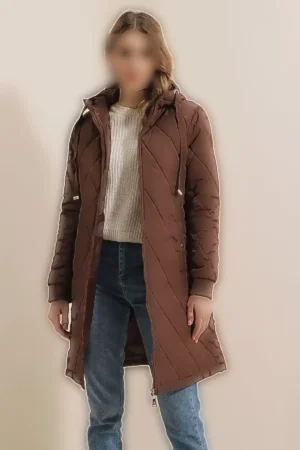 کاپشن پف دار عروسکی برجسته - 1200