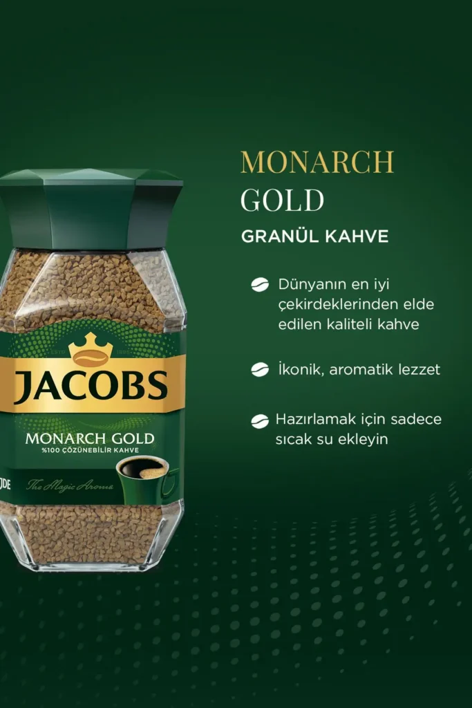 شیشه قهوه گرانول طلای Monarch 100 گرم - 1235
