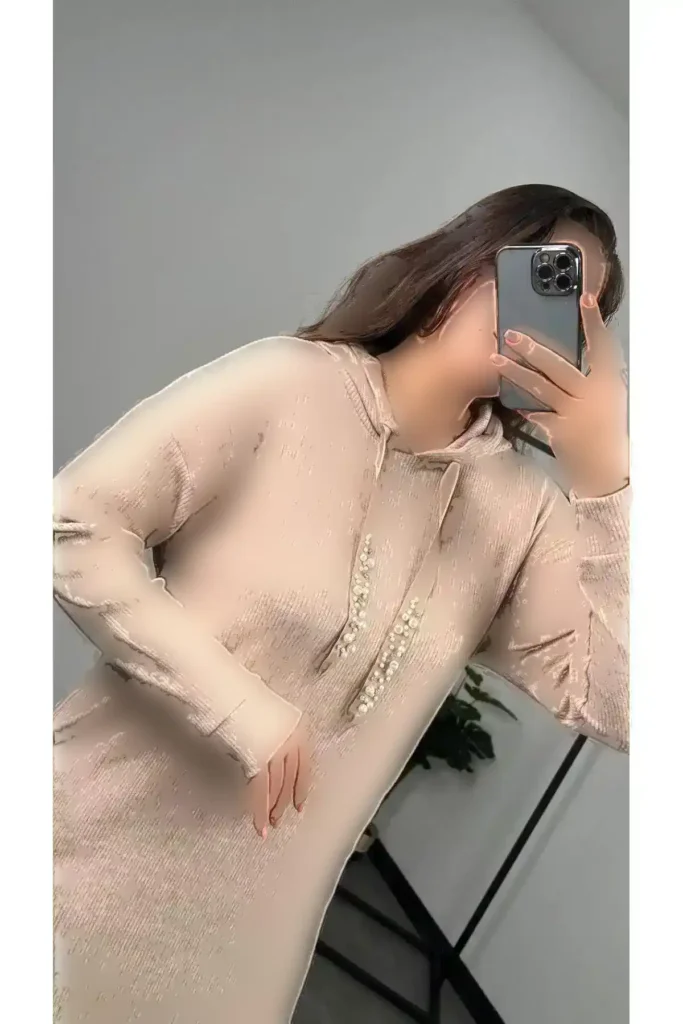 لباس جیبی گلدوزی شده کلاهدار 301801 - 1367