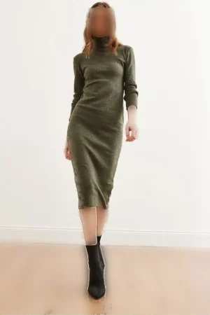 لباس مجلسی زنانه یقه V-Ecru ELB-19002306 - 1410