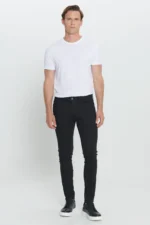 شلوار جین منعطف نخی مشکی مردانه مشکی فوق العاده باریک Fit Fit Slim Fit Rıss - 1438