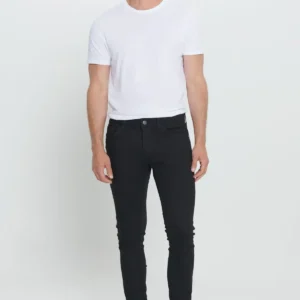 شلوار جین منعطف نخی مشکی مردانه مشکی فوق العاده باریک Fit Fit Slim Fit Rıss - 1438