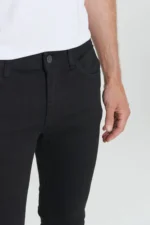 شلوار جین منعطف نخی مشکی مردانه مشکی فوق العاده باریک Fit Fit Slim Fit Rıss - 1438