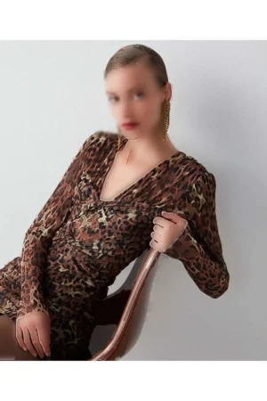 لباس پارچه ای طرح پلنگی - 1583