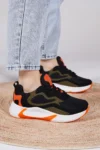 کفش اسپرت یونیسکس مشکی نارنجی V2901 - 1737