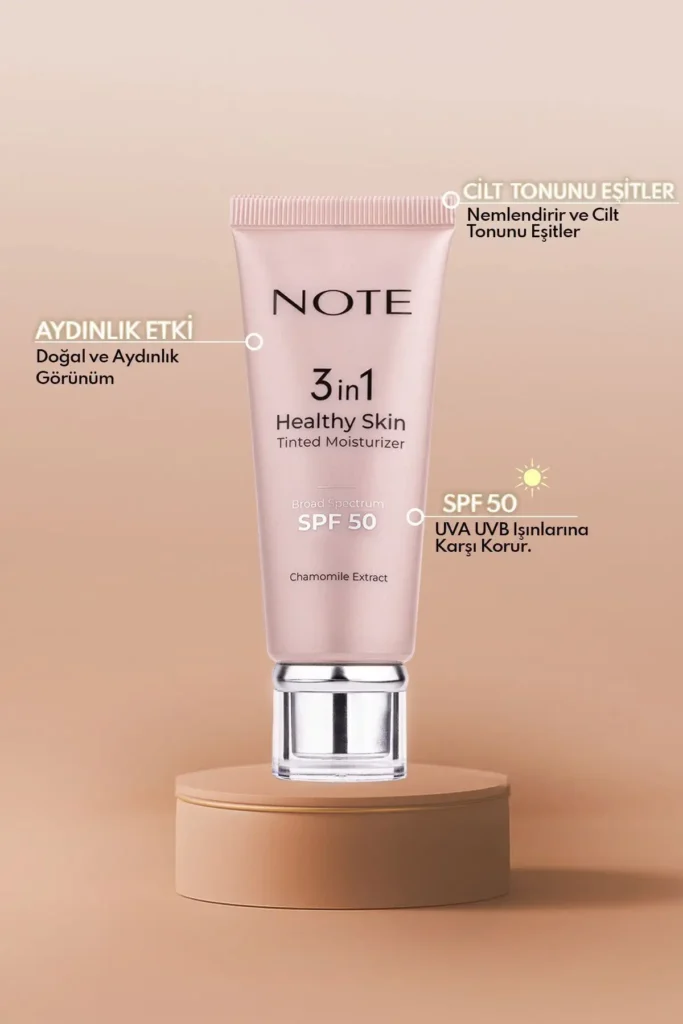 کرم مرطوب کننده رنگی 3 در 1 پوست سالم با SPF 50 کرم روشن کننده رنگ - 1789