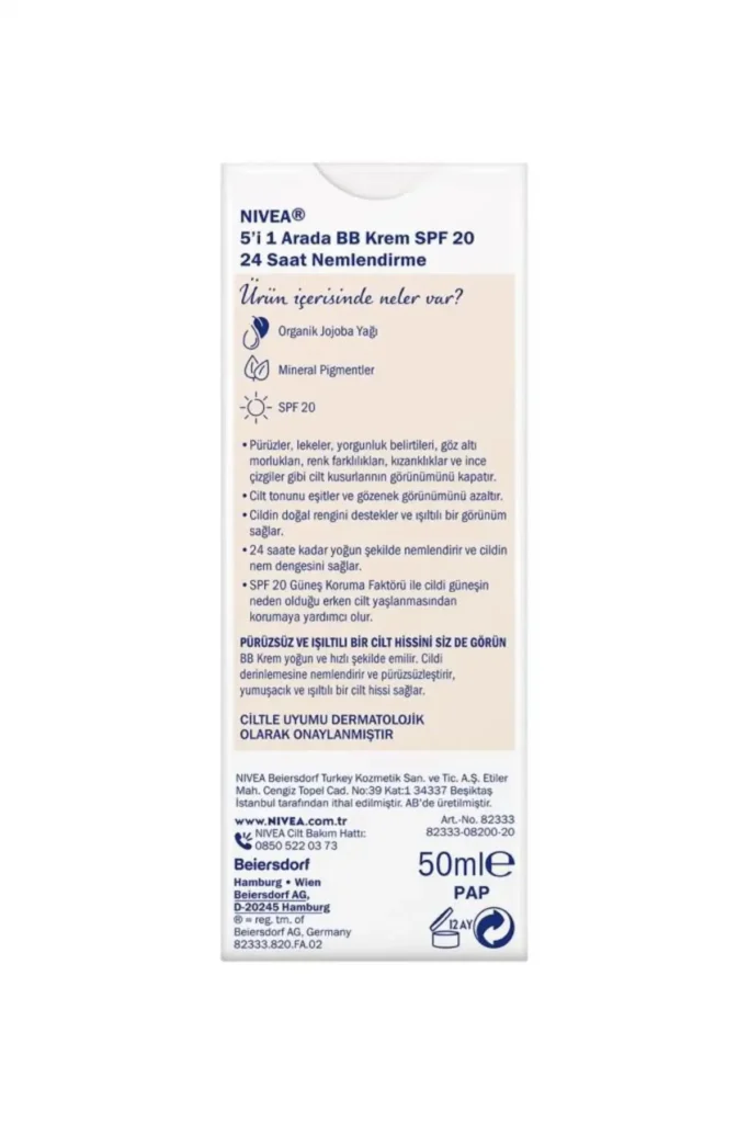 کرم مرطوب کننده صورت BB 50ml، SPF15، رنگ روشن، پوست روشن با اسانس روغن جوجوبا - 1790