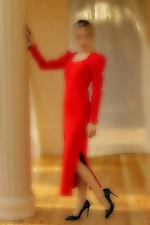 لباس مجلسی آستین بادکنکی یقه چهارگوش زنانه - 1958
