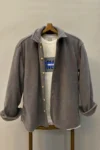 پیراهن پشمی ضخیم یونیسکس خاکستری - 1843