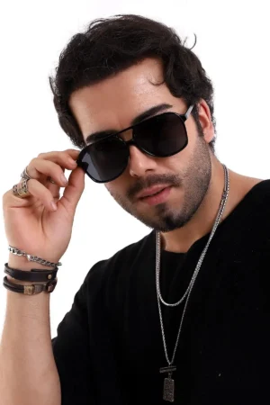 عینک آفتابی یونیسکس مشکی - 2239