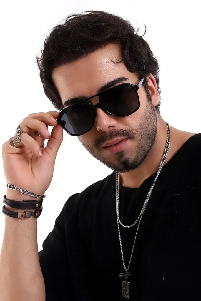 عینک آفتابی یونیسکس مشکی - 2239
