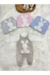 LITTLELAND COMBED cotton Bandi Rabbit Knit Slopet JUMPSUIT - 1969