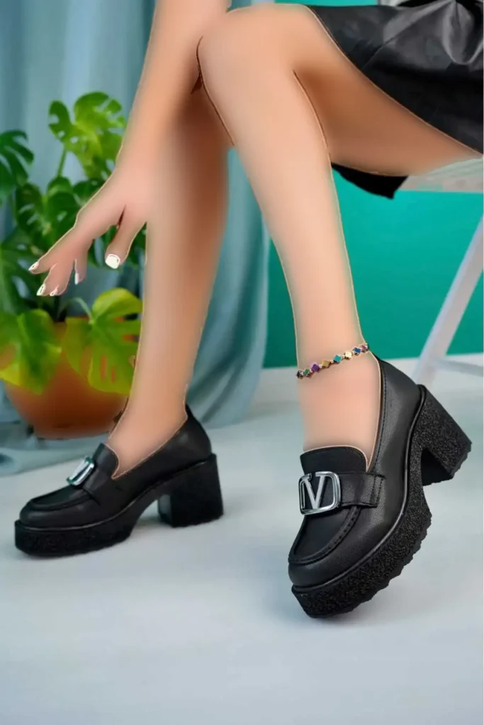 کفش زنانه HEEL OXFORD V BUCKLE - 2195