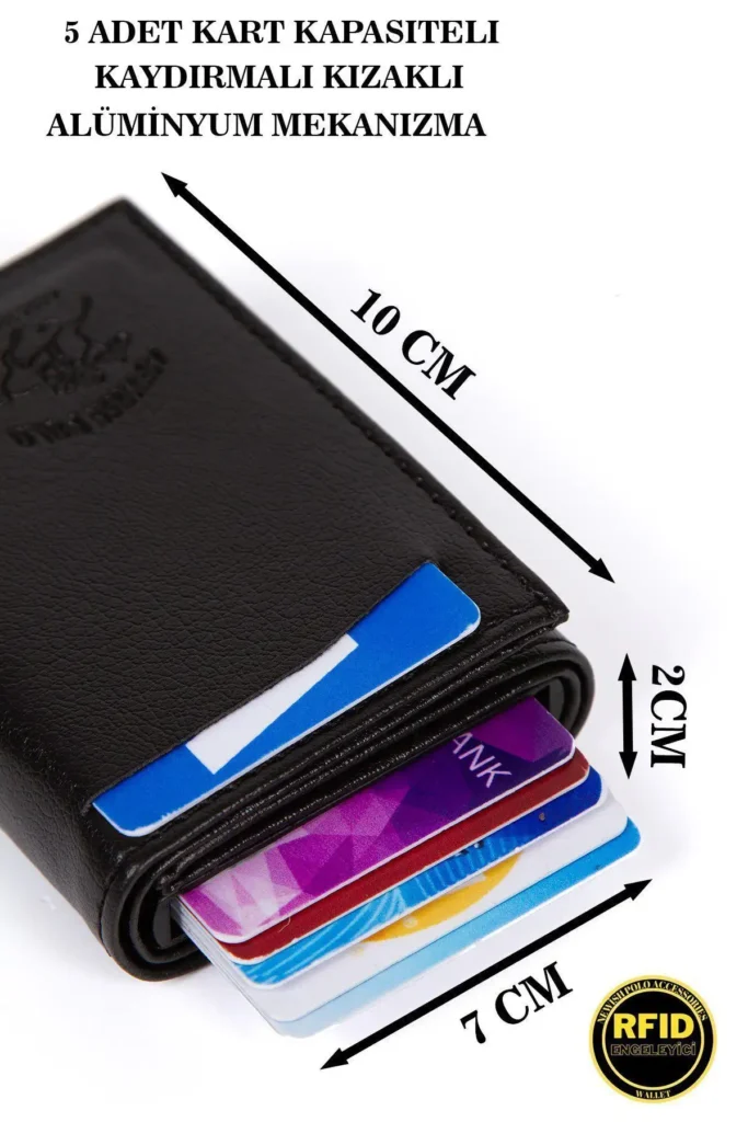 کیف پول و جا کارتی مردانه ضد سرقت ضد سرقت Rfid محافظ وگان - 2218
