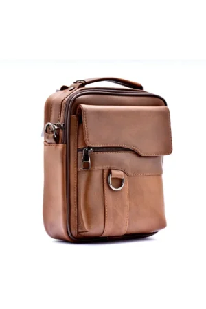 کیف دستی و سرشانه مردانه چرم اصل Wiexer Antique Tan - 2059