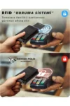 کیف پول و جا کارتی مردانه ضد سرقت ضد سرقت Rfid محافظ وگان - 2218
