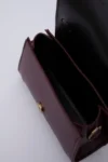 کیف دستی، بازو و شانه زنانه چرم مصنوعی Claret Red Shk109 با بست های محکم و بند قابل تنظیم L:11 E:19 W:7 سانتی متر - 1910