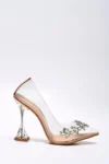 کفش پاشنه دار جام سنگ شفاف زنانه ده پرنسس 11cm Byndprs01 - 1818