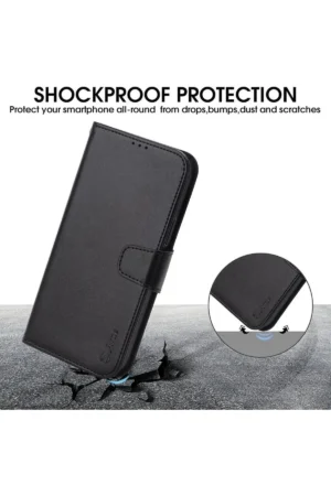 کیف پول کیف ویزیت iPhone 15 Pro Case Holder Wallet Cover Magnet clasp Stand 360 Protection Leather Texture - 2212
