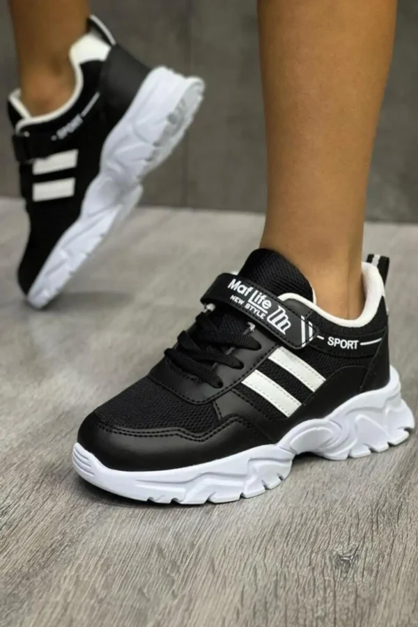 Elastic Velcro Soft Flexible Leatweight Treatable Unisex Shoes Sports Sneaker بچه گانه - 2644