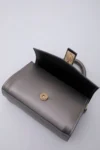 کیف زنانه چرم مصنوعی دست، بازو و شانه نقره ای Shk109 با بست و بند قابل تنظیم L:11 E:19 W:7 سانتی متر - 2445