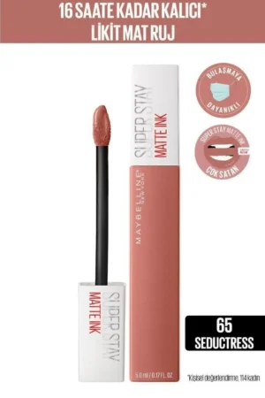Super Stay Matte Ink Liquid Matte Lipstick 65 Seductress & Lifter Gloss Lip Gloss 003 Moon - 2400