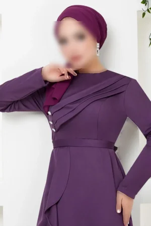 DRAPELi ̇ لباس شب 12241PL940 -M DARK LILA - 2780