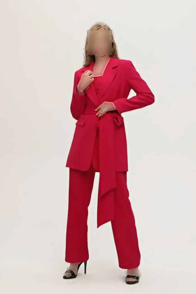 ژاکت شلوار زراعی مجموعه سه گانه Fuchsia 0106308 - 3314
