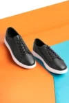 Verano Real Leather Mens کفش های ورزشی تابستانی، Light Shoes Black - 3493 - 3493