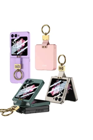 کاپ فلیپ سامسونگ گلکسی Z Flip 6 با حرف Z، دارای حلقه نگهدارنده و پایه دار، با قابلیت تاشو - 3622