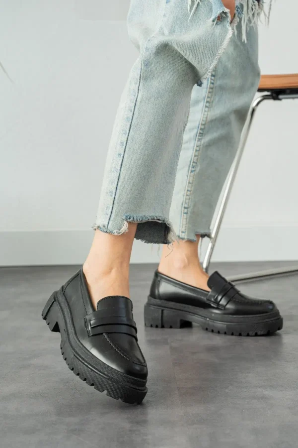 کفش های زنانه سیاه Loafer Daily - 3126