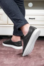 Verano Real Leather Mens کفش های ورزشی تابستانی، Light Shoes Black - 3493 - 3493