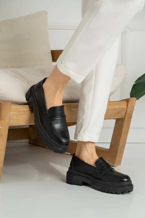 کفش های زنانه سیاه Loafer Daily - 3126
