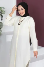 تونییک کلیلی TSD230512 رنگ کرم - 3788
