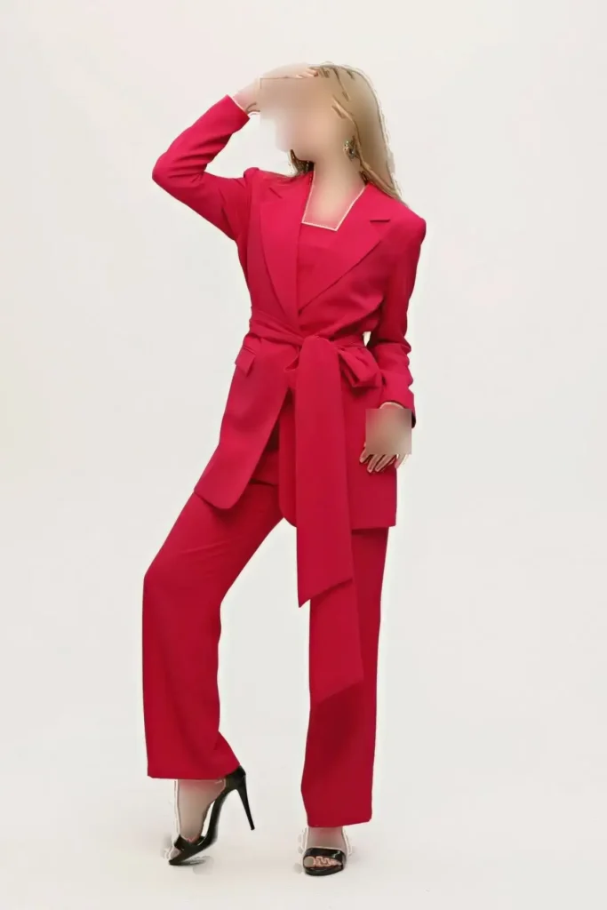 ژاکت شلوار زراعی مجموعه سه گانه Fuchsia 0106308 - 3314