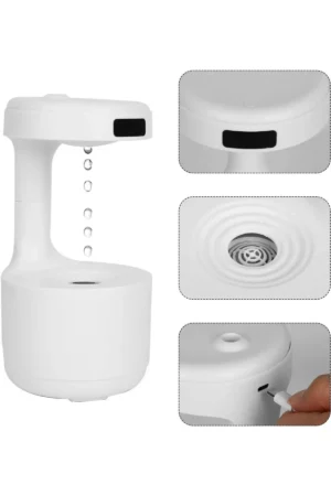 مرطوب‌کننده هوای 600 میلی‌لیتری بزرگ ultrasonic با ساعت نورانی و قطره‌ای - 3971