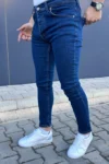 شلوار جین Lycra Jim Navy Blue Slim Fit - 3277