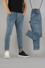شلوار جین برش باریک ناخن باریک مرد روشن - 3259