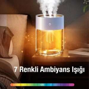 خوش‌بوکننده هوای اولتراسونیک با ظرفیت 2 لیتر و دارای 3 حالت بخار LED - 3976
