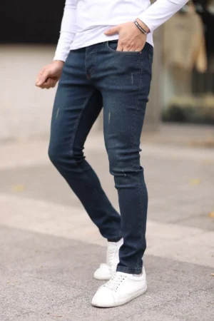 شلوار جین شلوار جین ناخن Lycra Lycra Lycra Green Slim Fit Lycra - 3278