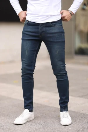 شلوار جین شلوار جین ناخن Lycra Lycra Lycra Green Slim Fit Lycra - 3278