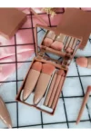 Mirror قابل حمل 5 -Makeup برس تنظیم سایه چشم ، پایه ، مخلوط کردن سرخ ، برس آرایش - 3024