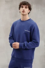 پنبه مردانه مارشال Içi قطبی دوزی شده تیم تیمی آبی رنگ آبی دریایی - 3256